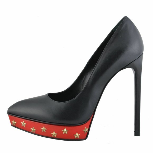 Saint Laurent Leather High Heel Pumps Shoes - Picture 2 of 7